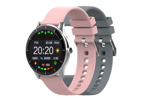 Умные часы HIPER IoT Watch GT, серый/розовый