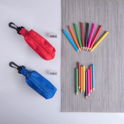 Набор цветных карандашей (8шт) с точилкой MIGAL в чехле, белый, 4,5х10х4 см, дерево, полиэстер (белый)