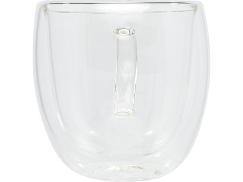 Стеклянный стакан Manti объемом 250 мл с двойными стенками и подставкой из бамбука, 2 шт. , natural