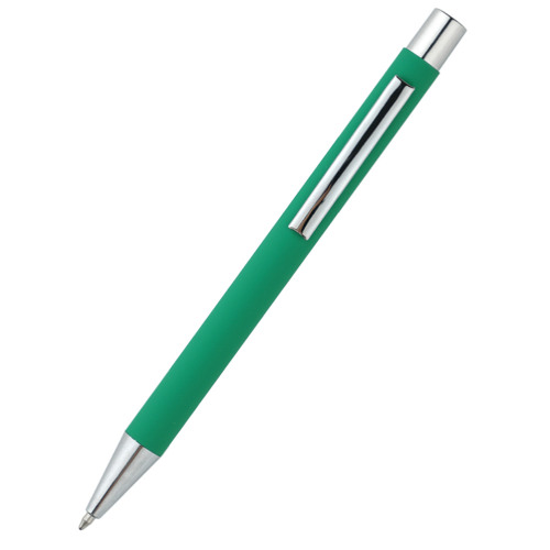 Ручка металлическая Rebecca софт-тач, зеленая