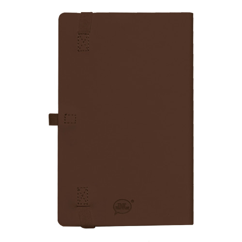 Бизнес-блокнот GRACY на резинке, формат А5, в линейку (темно-коричневый)