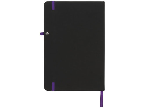 Блокнот Noir среднего размера, черный/пурпурный