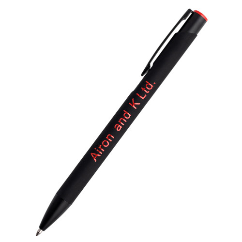 Ручка металлическая Саншайн софт-тач (цветная гравировка), красный