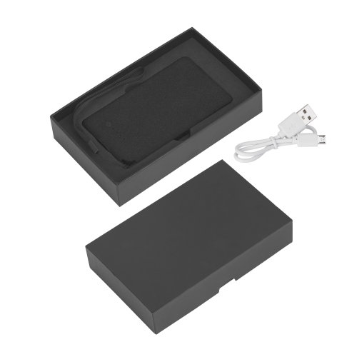 Зарядное устройство "Камень" с покрытием soft grip, 4000 mAh в подарочной коробке, черный