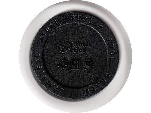 Вакуумная термокружка Waterline c кнопкой Guard, 400 мл, белый (P)