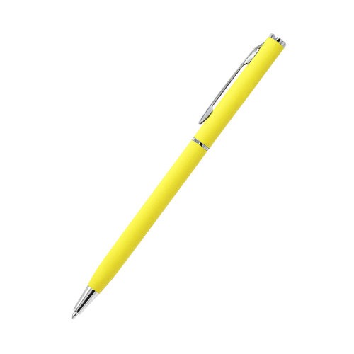 Ручка металлическая Tinny Soft софт-тач, желтая