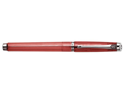 Ручка перьевая Pierre Cardin I-SHARE. Цвет - коралловый прозрачный.Упаковка Е-2.