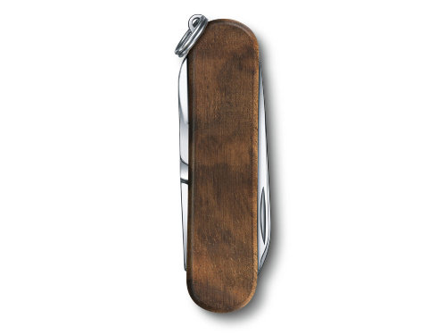 Нож-брелок VICTORINOX Classic SD, 58 мм, 5 функций, деревянная рукоять