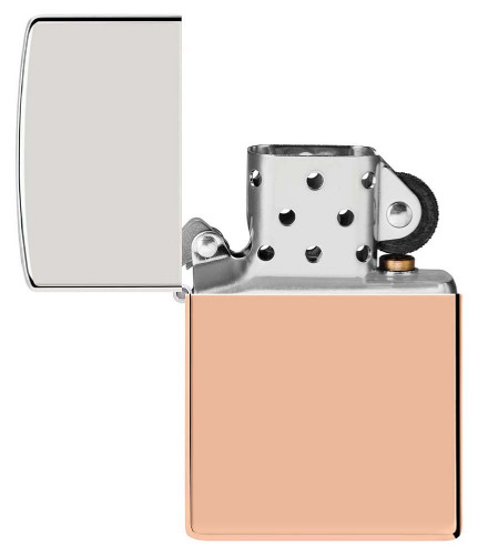 Зажигалка ZIPPO Bimetal с двойным металлическим покрытием, медь/латунь/сталь, медная, 38x13x57 мм