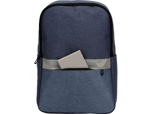 Рюкзак Merit со светоотражающей полосой и отделением для ноутбука 15.6'', синий/светло-синий