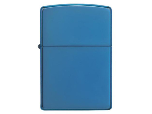 Зажигалка ZIPPO Classic с покрытием Sapphire™, латунь/сталь, синяя, глянцевая, 38x13x57 мм