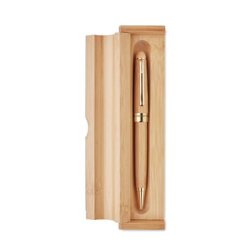 Бамбуковая шариковая ручка твис (древесный)