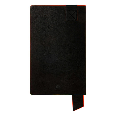 Бизнес-блокнот "Trendi", 130*210 мм, черно-красный, мягкая обложка, в линейку (черный, красный)