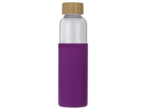 Бутылка для воды стеклянная Refine, в чехле, 550 мл, фиолетовый