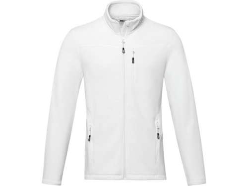 Мужская флисовая куртка Amber на молнии из переработанных материалов по стандарту GRS, белый