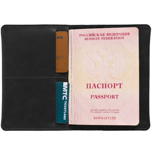 Обложка для паспорта Apache, ver.2, черная