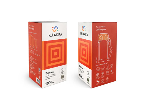 Термос универсальный (для еды и напитков) Relaxika 201, 1000 мл, стальной