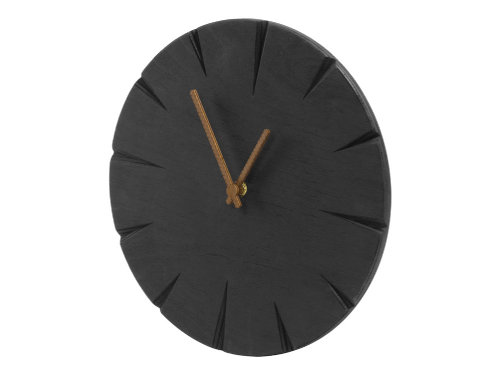 Часы деревянные Helga, 28 см, черный