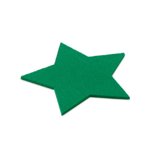 Набор подставок из фетра RPET (зеленый-зеленый)