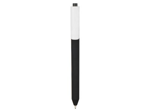 Ручка шариковая Pigra модель P03 PRM софт-тач, черный/белый