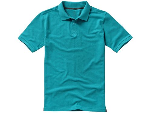 Calgary мужская футболка-поло с коротким рукавом, аква