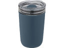 Bello, стеклянная кружка объемом 420 мл с внешней стенкой из переработанного пластика, синий