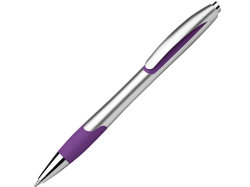 MILEY SILVER. Шариковая ручка с противоскользящим покрытием, Пурпурный