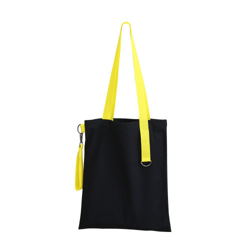 Шоппер Superbag black с ремувкой 4sb, чёрный с жёлтым