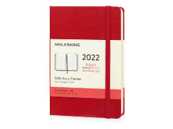 Ежедневник Moleskine Classic (2022), Pocket (9х14), красный, твердая обложка