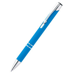Ручка металлическая Molly софт-тач, голубая