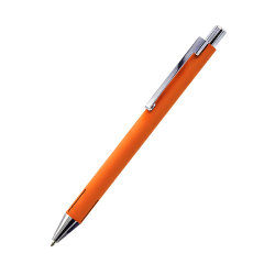 Ручка металлическая Elegant Soft софт-тач, оранжевая