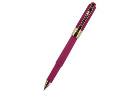 Ручка пластиковая шариковая «Monaco» (пурпурный/золотистый)