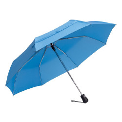 Автоматический ветроустойчивый складной зонт BORA (голубой)