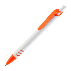 Ручка шариковая "Boston", белый с оранжевым