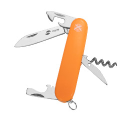 Нож перочинный Stinger, 90 мм, 10 функций, материал рукояти: АБС-пластик (оранжевый), в блистере
