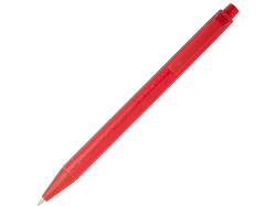 Одноцветная шариковая ручка Chartik из переработанной бумаги с матовой отделкой, красный