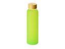 Стеклянная бутылка с бамбуковой крышкой Foggy, 600мл, зеленое яблоко