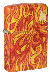 Зажигалка ZIPPO Fire с покрытием 540 Tumbled Brass, латунь/сталь, разноцветная, 38x13x57 мм