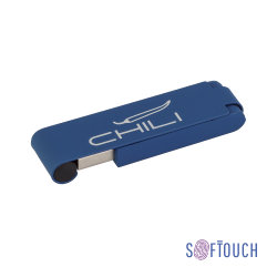 Флеш-карта "Case", объем памяти 16GB, покрытие soft touch, темно-синий