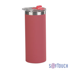 Термостакан "Хилтон" 480 мл, покрытие soft touch, красный