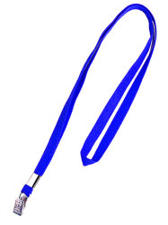 Ланьярд Badgestock - лента для бейджа с клипсой 11 мм S-LLL-101, синий