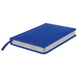 Ежедневник датированный на 2022 год Joy, А5,  синий, белый блок, серебряный обрез (синий)