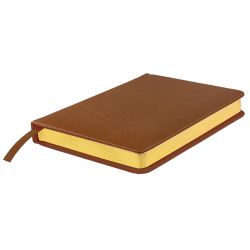 Ежедневник датированный на 2022 год Joy, А5,  коричневый, белый блок, золотой обрез (коричневый)