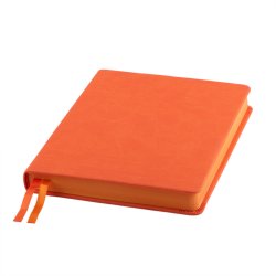Ежедневник датированный на 2022 год Softie, А5, оранжевый, кремовый блок, оранжевый обрез (оранжевый)